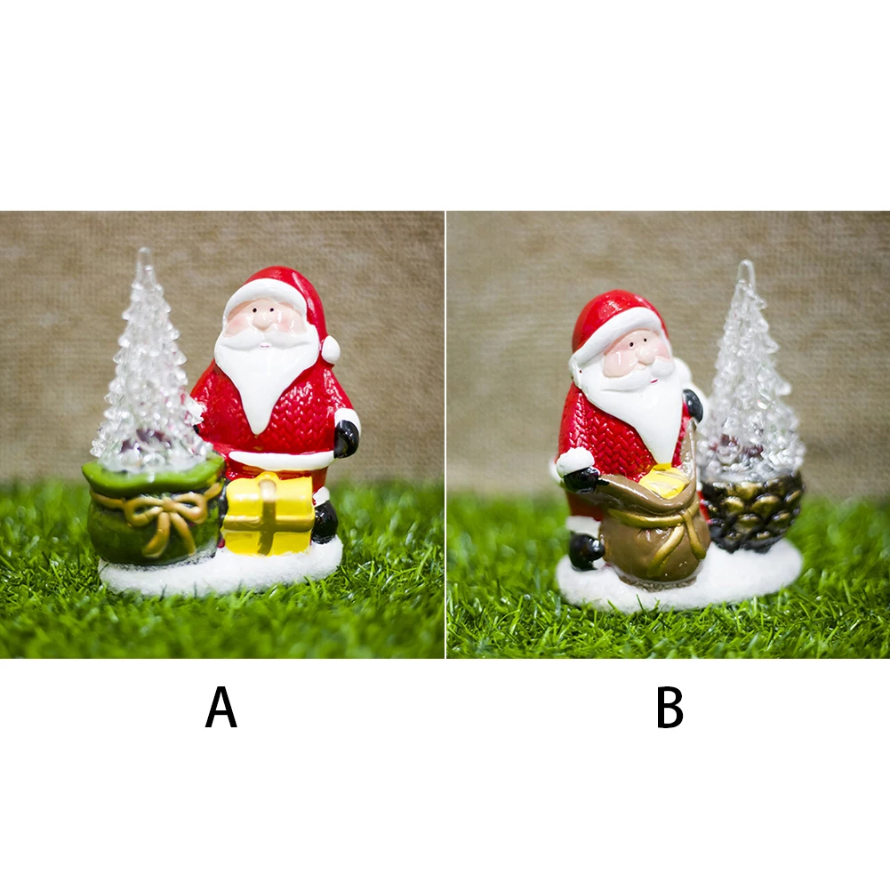 Дерево вечерние разноцветный окрашенный декоративный Санта-Клаус настольный