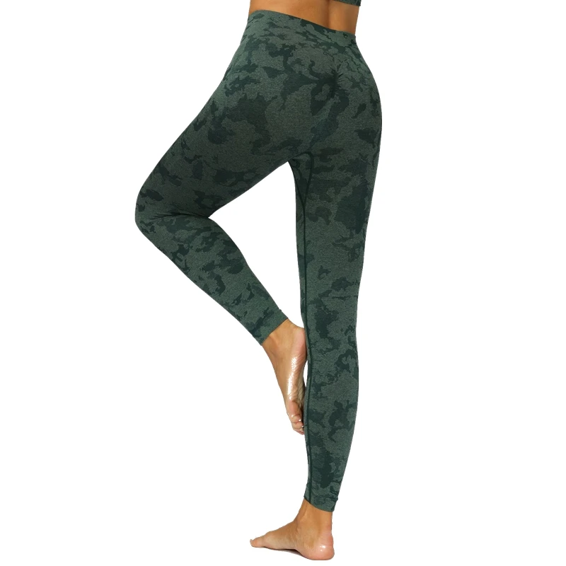 

Women Gym Set Yoga Seamless Tiger Pattern Camouflage Tops/Pants Fitness Sports Bra High Waist leggings Fitness Suit Workout Suit