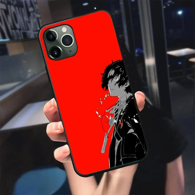 

Persona 5 Take Your Heart P5 Phone Case For Black-Iphone 5 5s se 6 6s 7 8 11 12 X Xs Xr Pro Plus Max Mini Cover