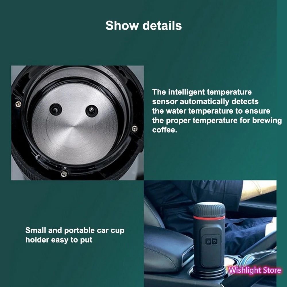 

Portable Car Coffee Machine for Car DC12V Expresso Maker Nespresso Dolcegusto Capsule Coffee Powder Machine Coffeeware Tool