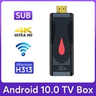 X96S 400 ТВ палка для Android 10 SUB Смарт ТВ коробка 1 ГБ 8 ГБ Allwinner H313 4 ядра, 2 Гб оперативной памяти, 16 Гб встроенной памяти, X96 S400 4K 2,4G, Wi-Fi, ТВ палка