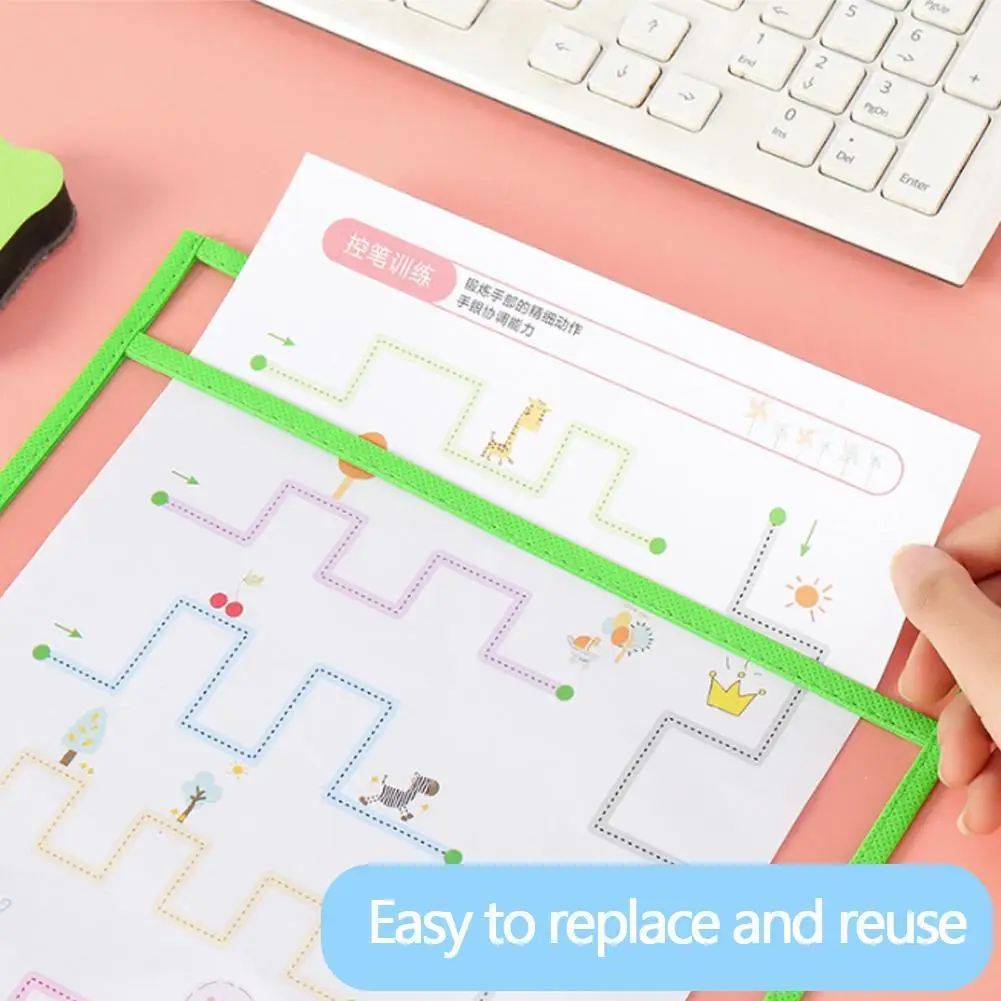 Многоразовые сухие стираемые карманы прозрачная доска для рисования письма и