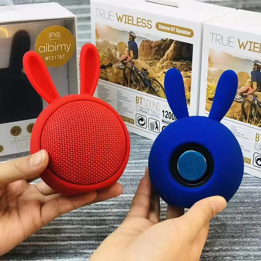 

Aibimy Cute Rabbit Bluetooth Speakers IPX6 Waterproof Powerful Wireless Amplified Boombox 2 Subwoofer for Kids Toy Gift Stories