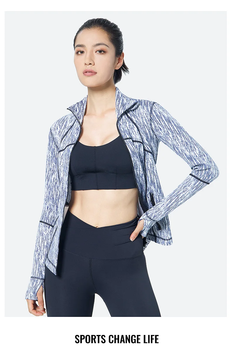 Woman Sports Top 2021 Sports Windproof Jacket Women's Breathable Slim Zipper Long Sleeve Outdoor Running Workout Clothes