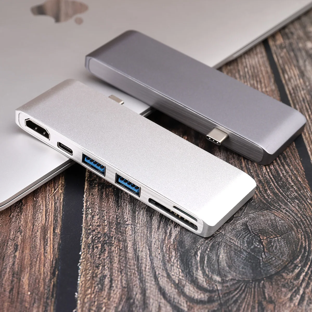6 в 1 USB C концентратор Многофункциональный Тип C адаптер к HDMI SD/Micro кард-ридер и 2 USB 3,0 порта для нового MacBook Pro 15 16 Air 13
