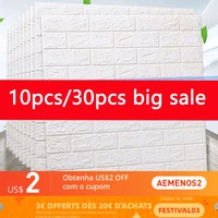 1030pcs 3d wall sticker self adhesive brick waterproof foam wallpaper for room kitchen roof ceiling background wall decor