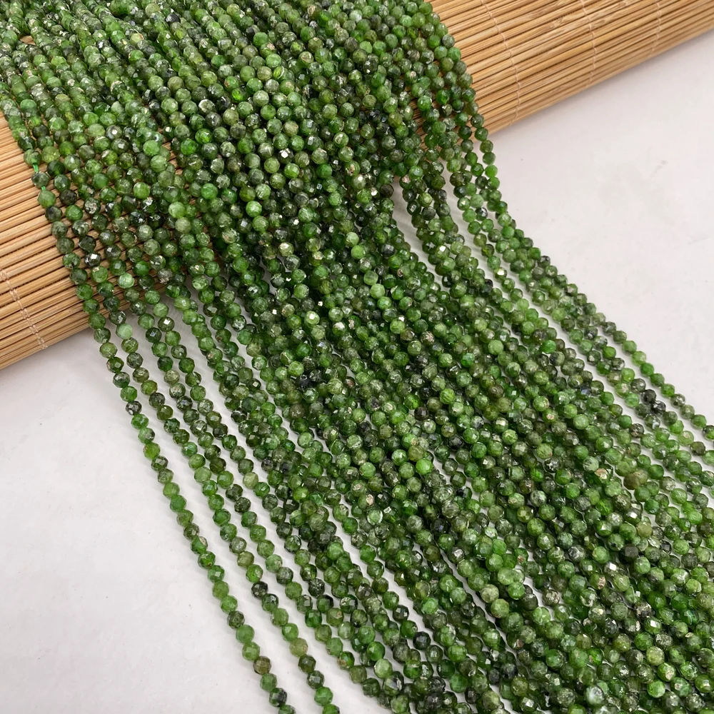 

Natural Green Spodum Semi-precious Stone Faceted Loosely Spaced Bead Making DIY Exquisite Necklace Bracelet Jewelry