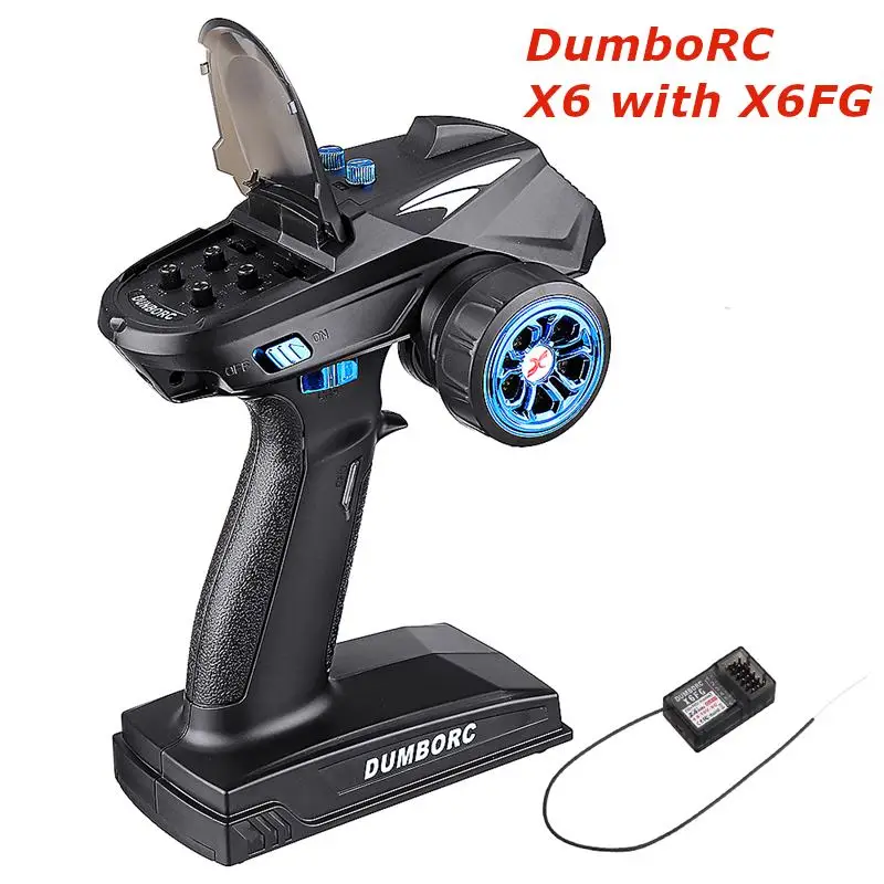 DumboRC X6 RC Transmitter 2.4G 6CH with X6FG Receiver Car Accessory Remote Control Boat Tank Vehicle Model Toy Parts | Игрушки и хобби