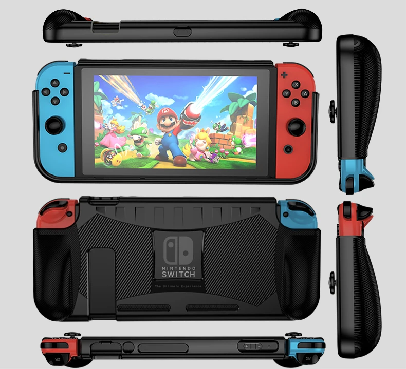 Фото Чехол RubRab из ТПУ для Nintendo Switch защитный чехол с рукояткой подключаемый Чехол RubRab из ТПУ для Nintendo Switch защитный чехол с рукояткой подключаемый