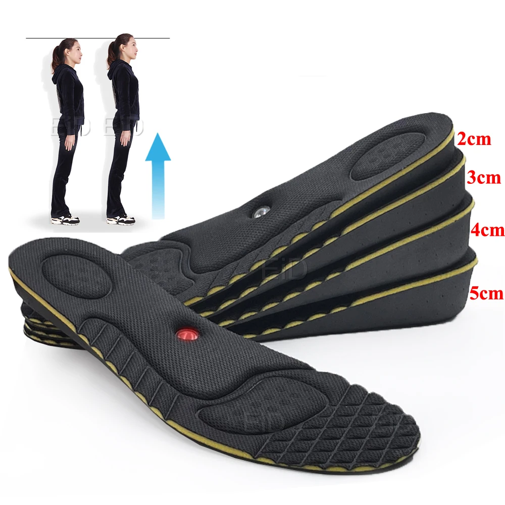 EiD Magnet massage Height increase insoles for women men 2/3/4/5 cm up invisiable arch support orthopedic insoles Heighten Lift