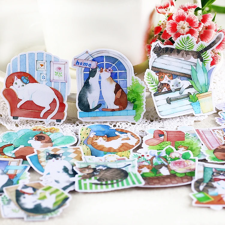 20 шт. кошка Жизнь Бумага Стикеры s ремесла и Скрапбукинг детские игрушки