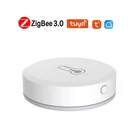 Смарт-датчик температуры и влажности TuyaSmartLife App ZigBee, хаб с Zigbee Gateway через Alexa Google Home, для умного дома