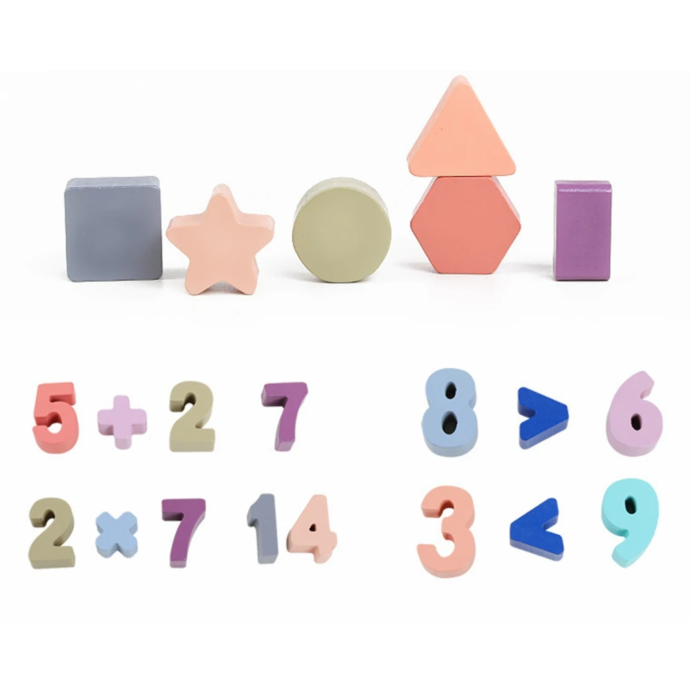 

Wooden Montessori Preschool Toys Geometric Shape Count Cognition Match Baby Early Education toy Teaching Aids Math For Children