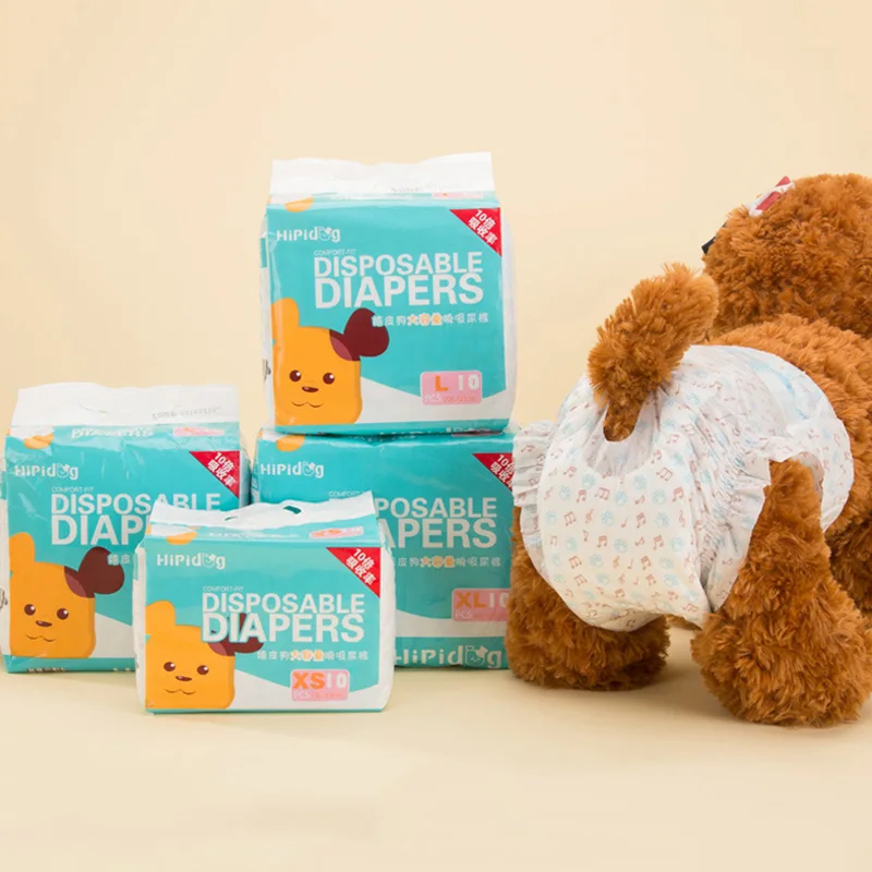 10PCS Pet Diapers Female Dog Diaper Disposable Leakproof Nappies Puppy Super Absorption Physiological Pants | Дом и сад