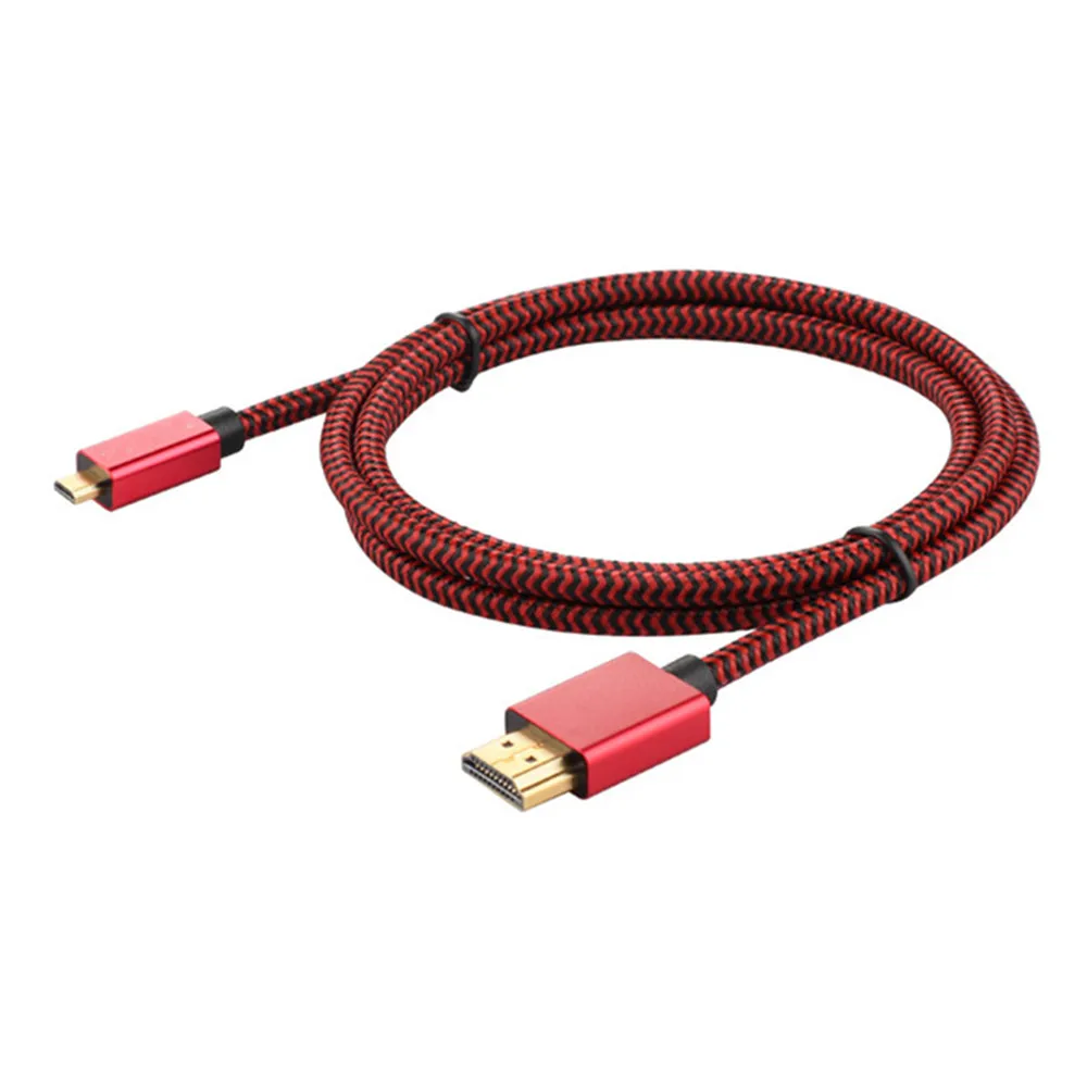 Кабель Micro HDMI совместимый с 2 0 4K 60 Гц штекер позолоченный соединитель HD шнур для XBox