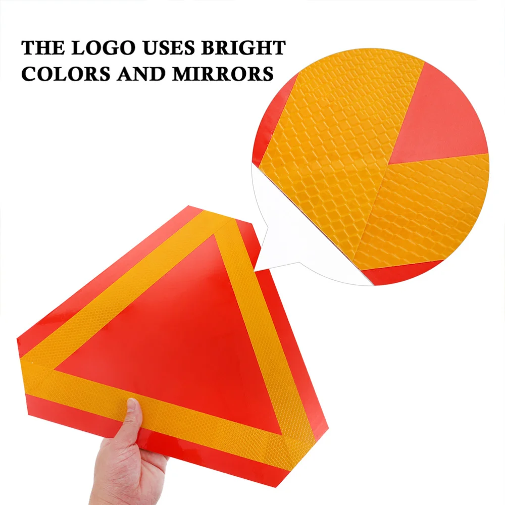 

2 Pcs Practical Reflective Board Car Reflector Slow Moving Sign Vehicle Sign