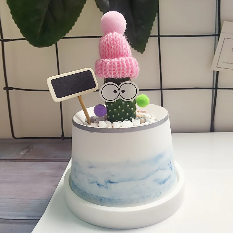 Креативный круглый цветочный горшок бетонная форма суккулентные растения