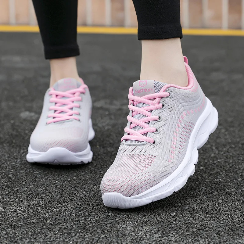 

sneakers women shoes platform lace-up mesh breathable comfortable casual shoes women sneakers plus size 2021
