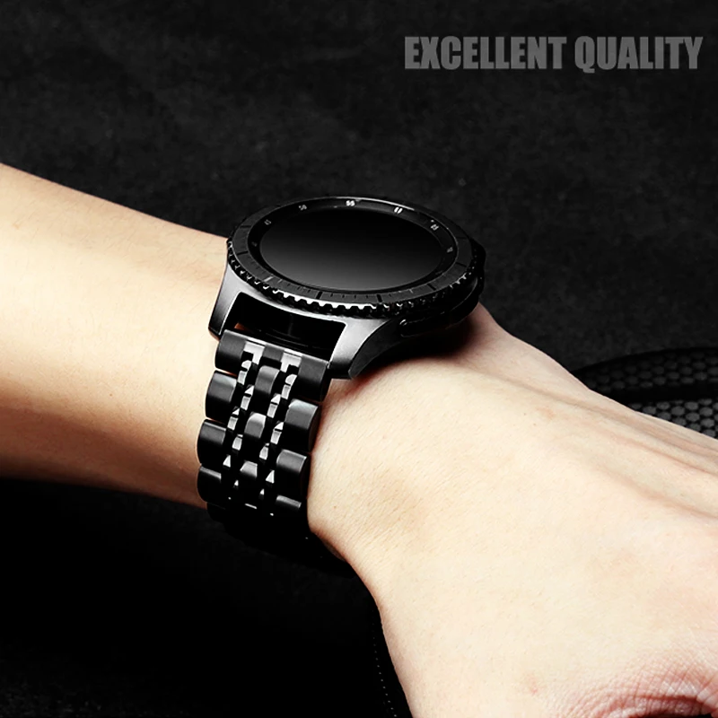 

22mm Stainless Steel Strap for Samsung Gear S3 Frontier Galaxy Watch 46mm Huawei Watch Gt 2 Band Amazfit GTR 47mm Bracelet