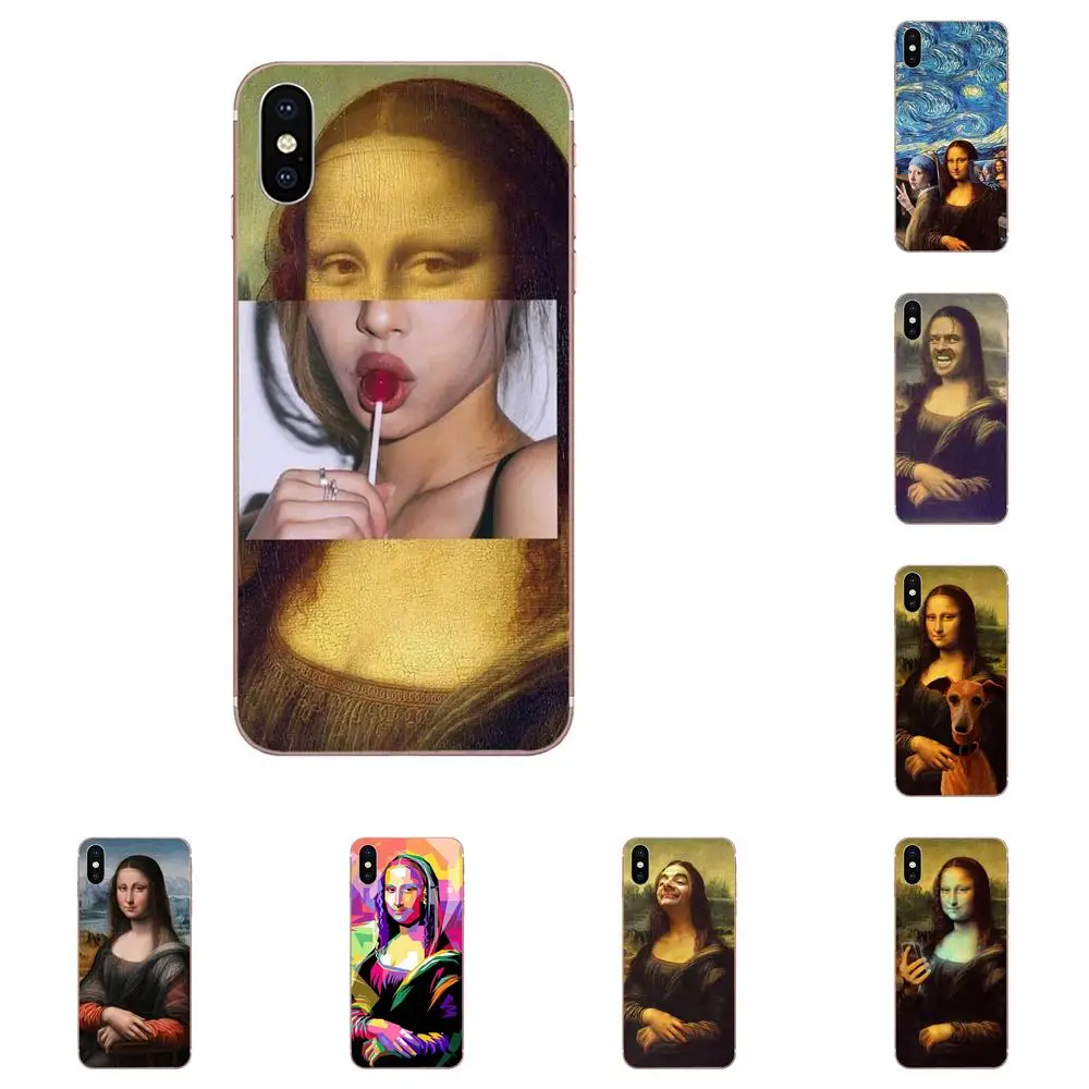 Mona Lisa Новый разноцветный Роскошный чехол для телефона Apple iPhone X XS Max XR 4 4S 5 5C 5S SE 6 6S 7 8
