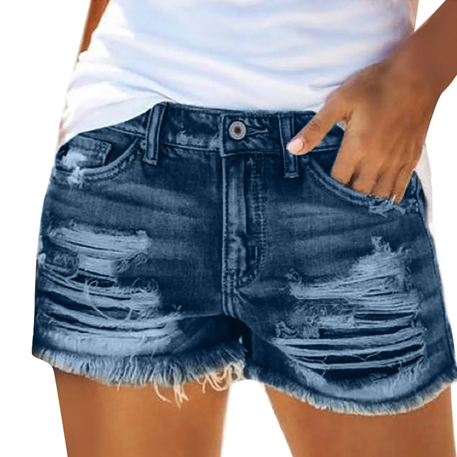 

Womens Pocket Jeans Denim Pants Female Tassel Hole Bottom Sexy Casual Shorts Jeans Feminino Шорты Джинсовые Женские#Q