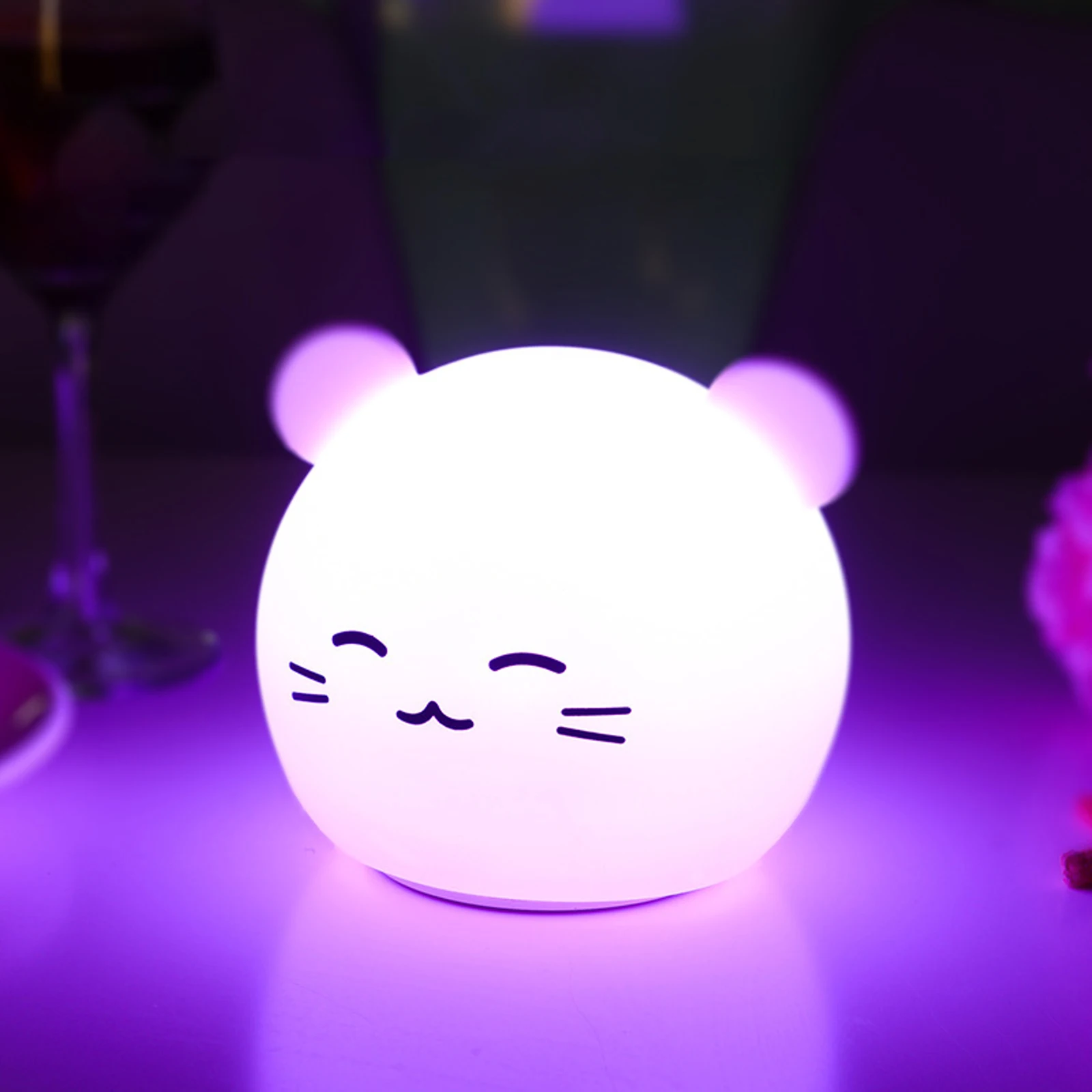 Светодиодная лампа с USB цветсветильник Хлопушка в виде милых животных мягкие