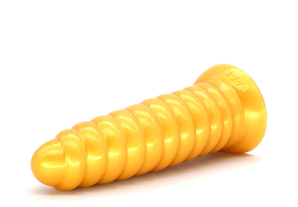 FAAK Golden Twist Anal Plug Silicone Male Female Masturbator Vagina Stimulate Sex Toys Shop Big Dong Dildo | Красота и здоровье