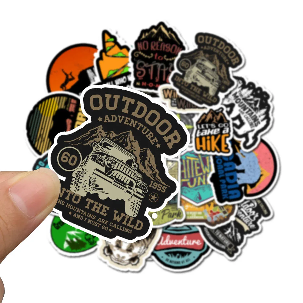 

10/30/50pcs/lot Adventure Travel Outdoor Sports Graffiti Stickers For Refrigerator Motorcycle Skateboards Laptop Luggage Toy