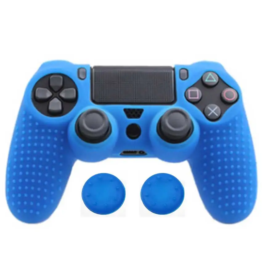 JCD Silicone Cover Skin for Dualshock 4 PS4 Pro Slim Controller Protection Case W/ Thumb Grips Caps PlayStation | Электроника