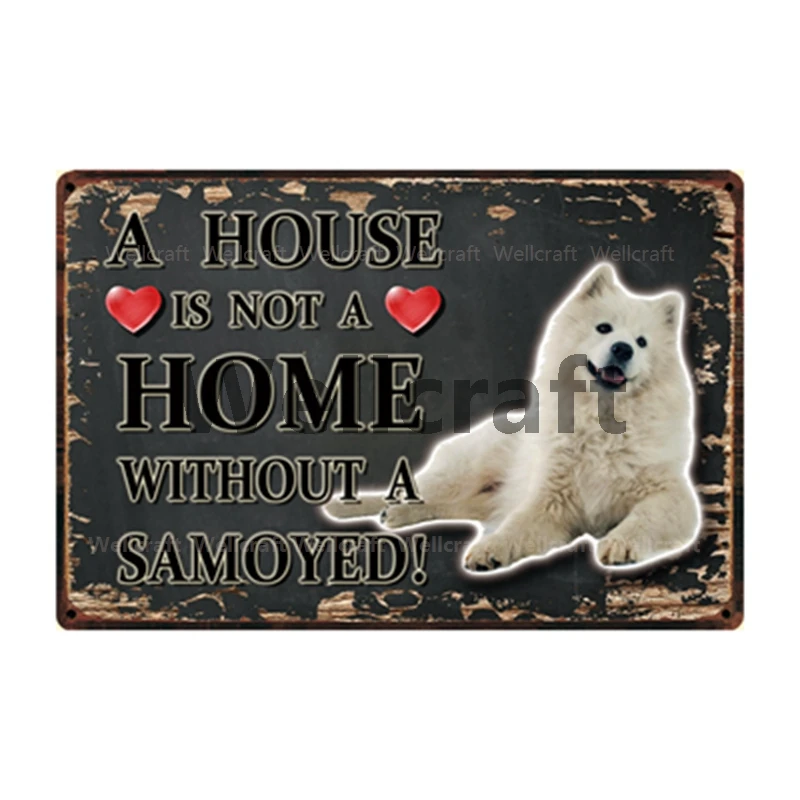 

[WellCraft] домик для собаки, не дома без самоида, металлический знак, жестяной плакат, домашний декор, бар, настенная живопись, 20*30 см, Sizer y-3785