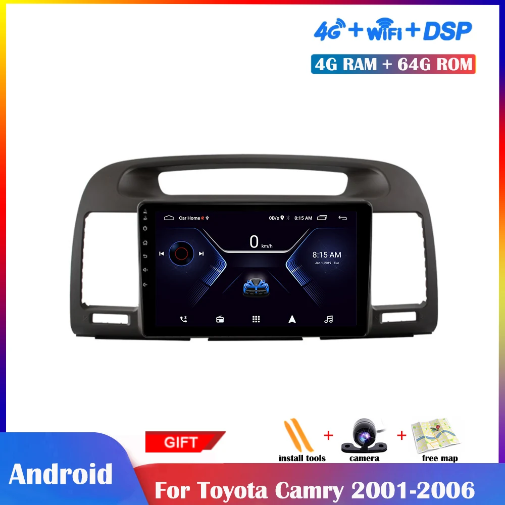 9 дюймовый мультимедийный плеер Android для Toyota Camry 5 XV 30 2001 2006 автомагнитола стерео GPS