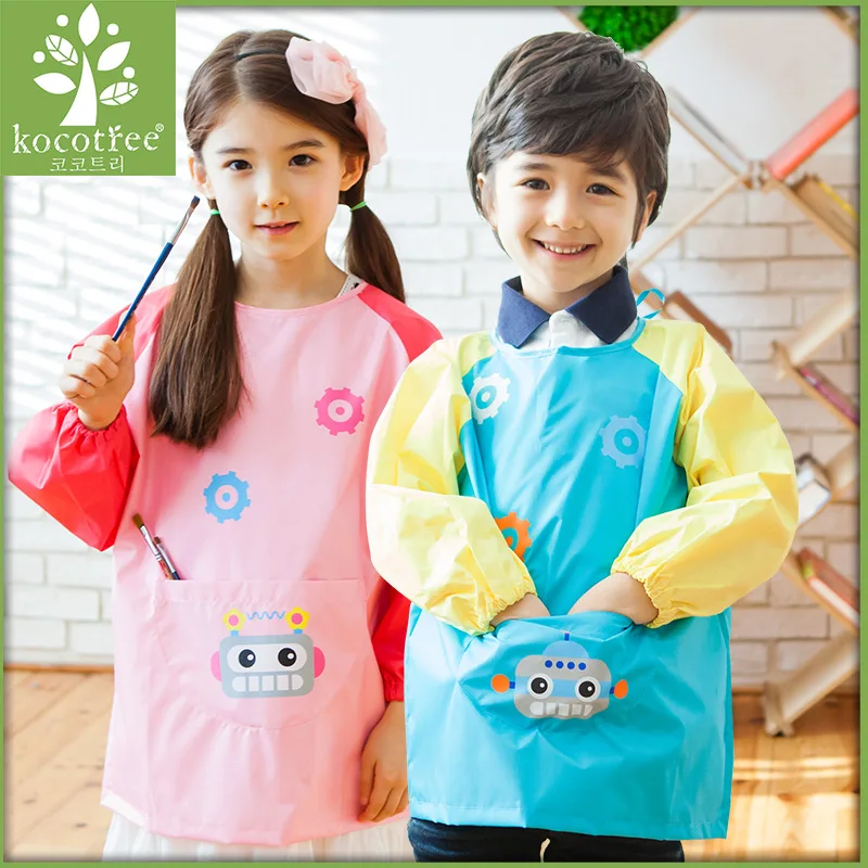 Детская водонепроницаемая верхняя одежда с рисунком Детский фартук для готовки