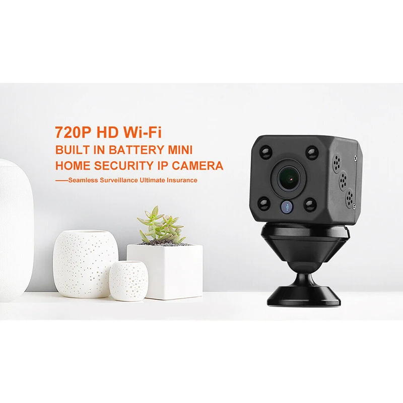 720P HD wifi Беспроводная мини ip камера ночного видения детектор движения видеокамера