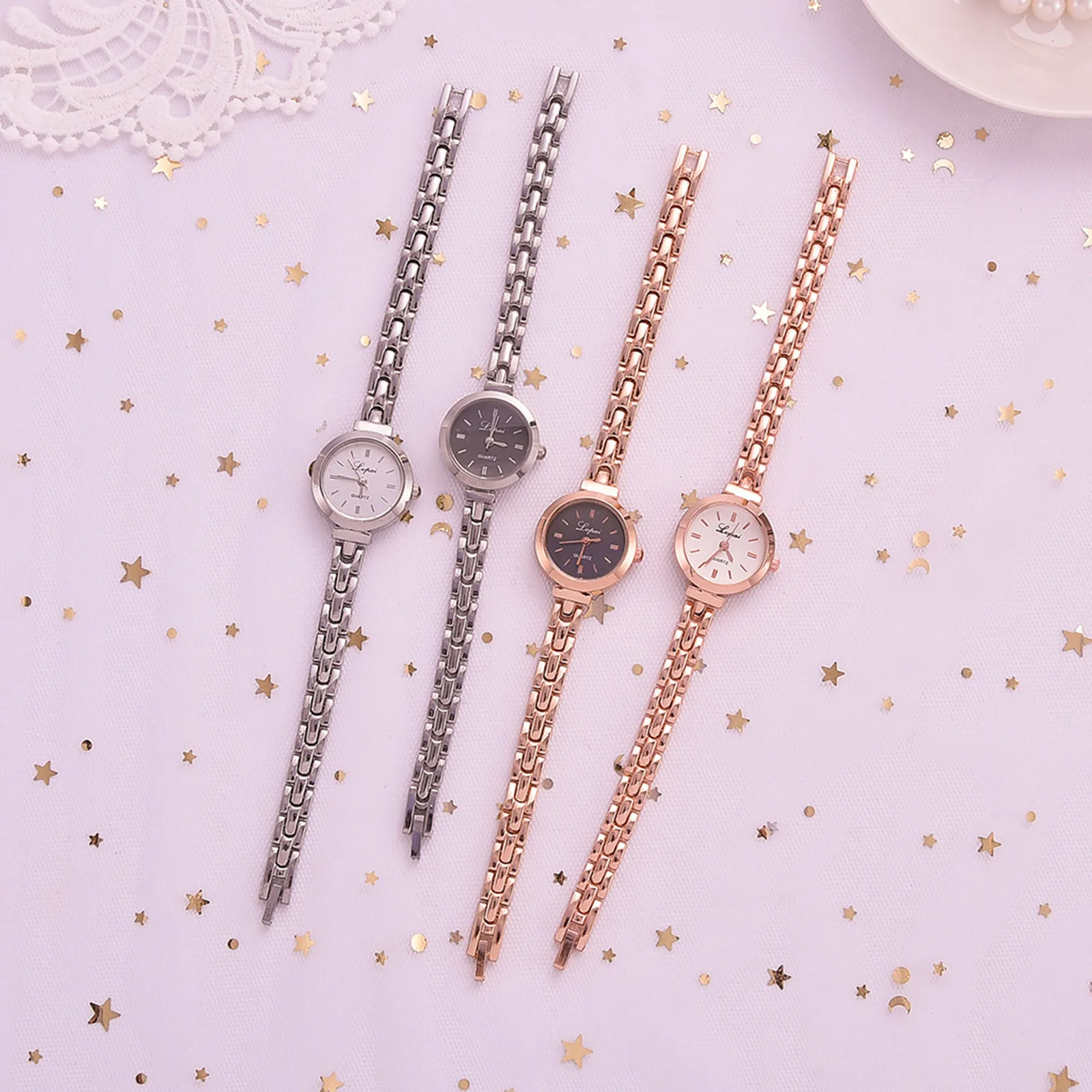 

New Arrivals 2Pcs Set Bracelet Watch Suit For Women Relogio Feminino Luxury Dress Exquisite Wristwatches Clock Relojes De Mujer