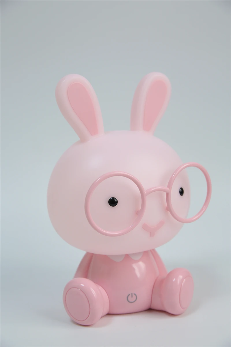 

Lovely Table Lights Cute Pink Rabbit LED Night Lights Christmas Gift Baby Bedroom Desk Lamp Kids Bedside Decor Lighting Fixtures