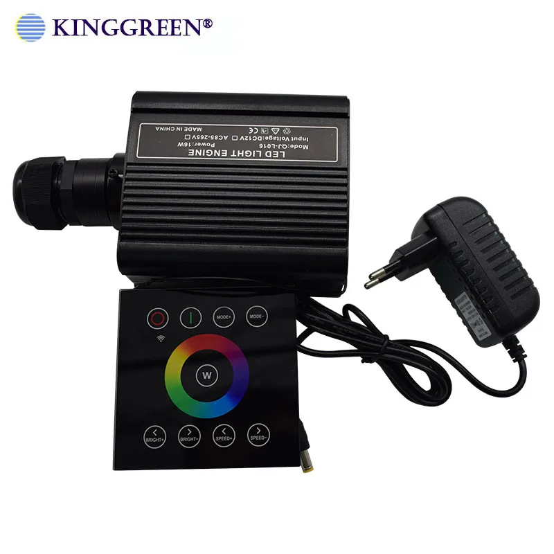 1X DC12V RGBW LED 16W fiber optic light engine driver with 2.4G wireless wall switch touch controller free shipping | Освещение