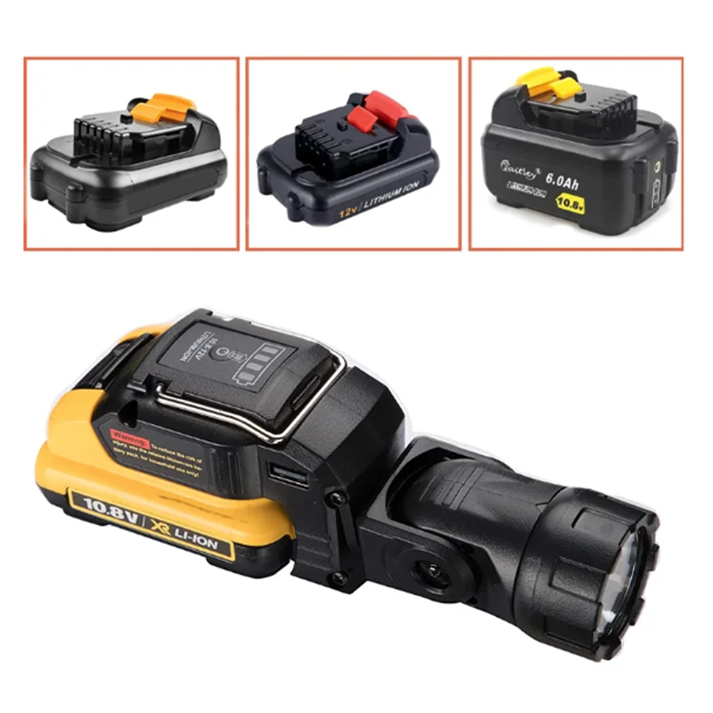 

SALE Work Lamp For Makita For Dewalt Flashlight DCL510 10.8V 12V Li-ion Battery LED Cordless Work Light Portable Spotlight