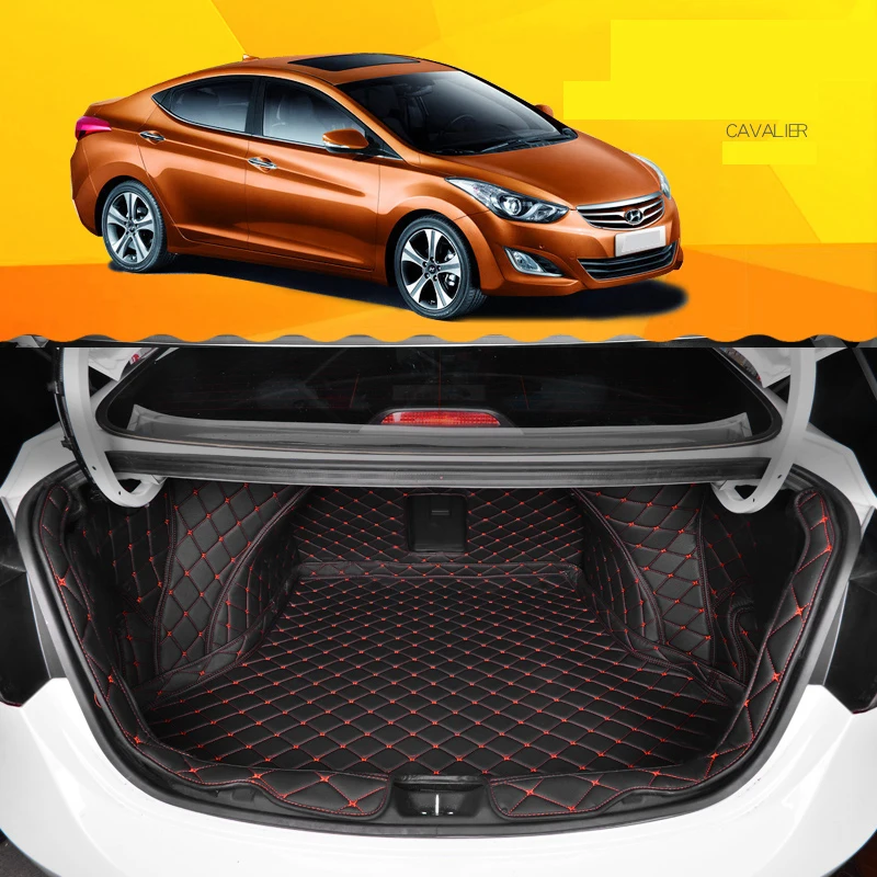3D коврики для багажника hyundai elantra Avante кожаный коврик автомобиля груза 2011 2012 2013 2014