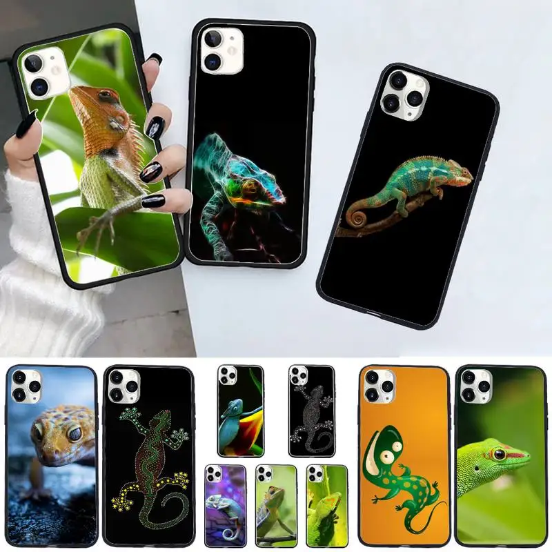 Gecko Ящерица животных чехол для мобильного телефона iPhone 11 12 pro XS MAX 8 7 6 6S Plus X 5S SE 2020