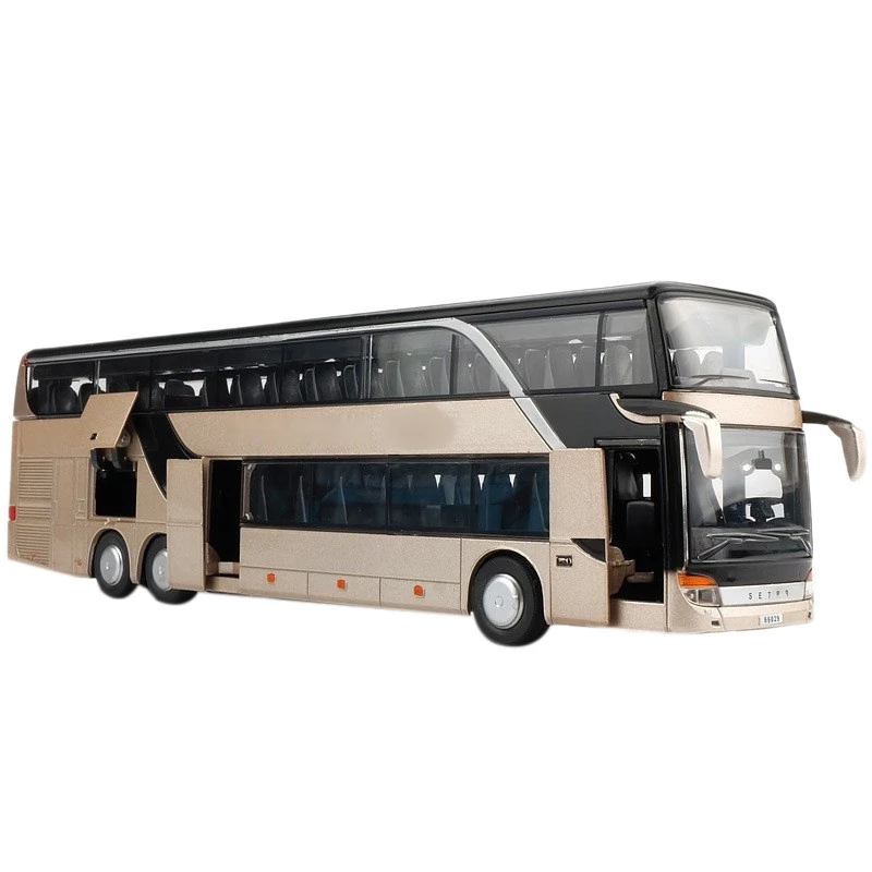 Масштаб 1:32 модель двойного экскурсионного автобуса игрушка для детей подарки на