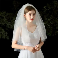 2020 ivory short wedding veil with comb wedding accessories free shipping