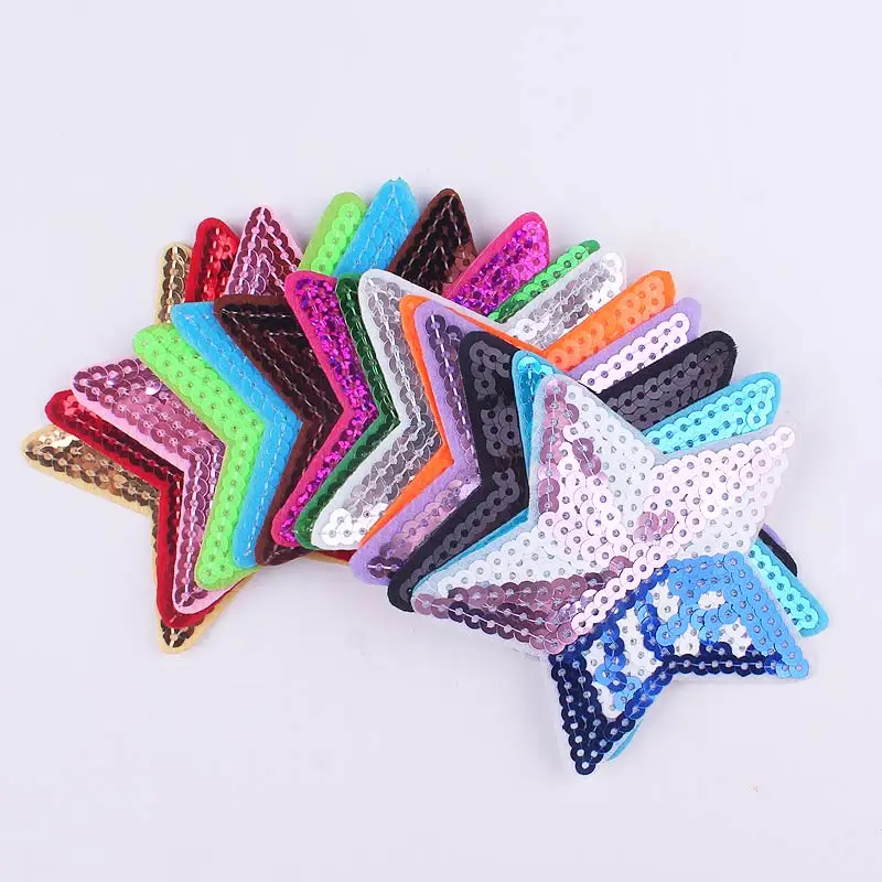 Нашивки для одежды 10 шт./лот с мультяшными звездами блестками | Дом и сад