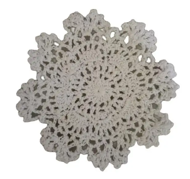 Vintage cotton placemat cup coaster mug kitchen Christmas dining table place mat cloth lace Crochet tea coffee doily drink pad | Дом и сад
