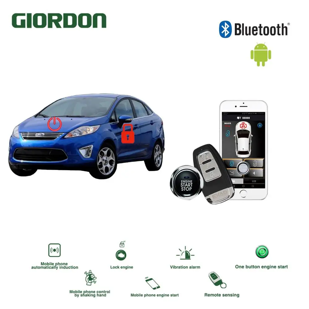 Универсальный БЕСКЛЮЧЕВОЙ вход PKE комфортная Система Android APP телефон