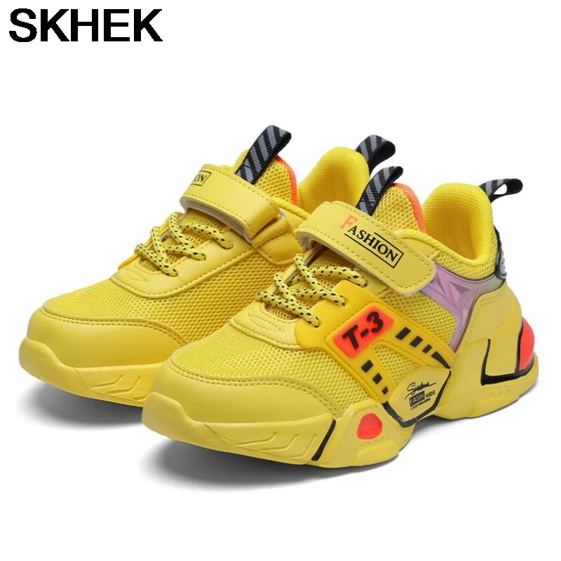 

SKHEK Childrens Shoes Flying Fabric Boys Sport Shoes Breathable Outdoor Kids Sneakers Boy Running Shoes Fashion Casual Shoes