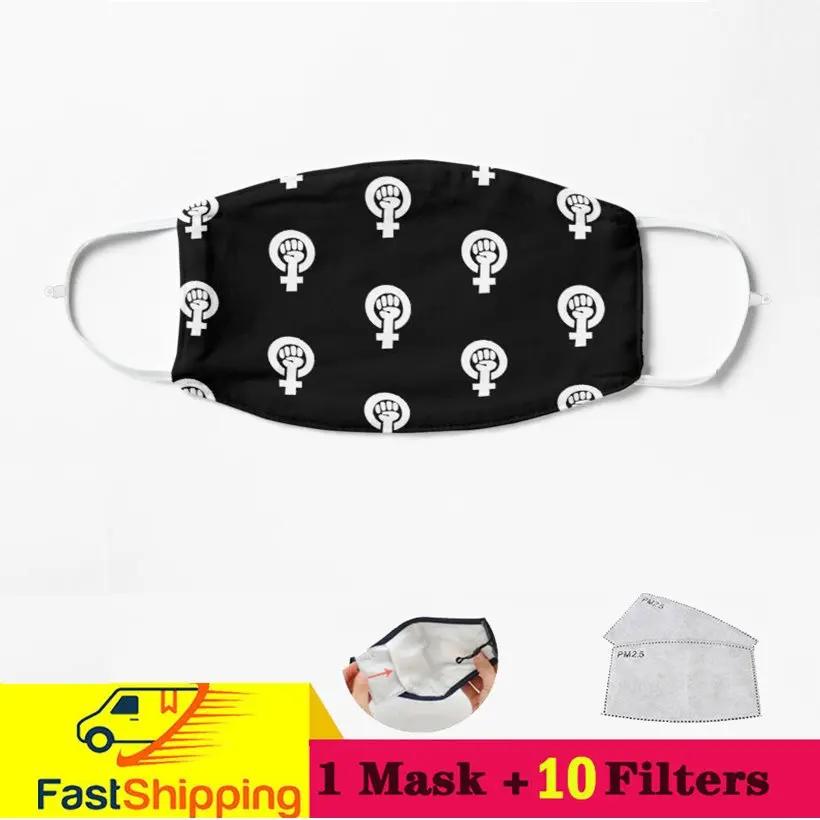 

Феминистский символ, феминистский символ, феминистский символ, моющаяся многоразовая маска для лица, полумаска для рта, защитная маска