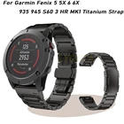 Ремешок для часов Garmin Fenix 5 5X 3 HR 6X 6 Pro S60 MK1 26 22 мм, быстросъемный браслет из титанового сплава