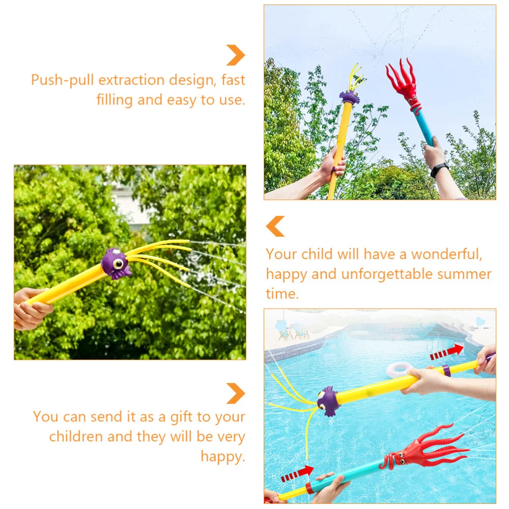 

2pcs Pull-out Water Shooter Toys Funny Kids Water Toys (Assorted Color)