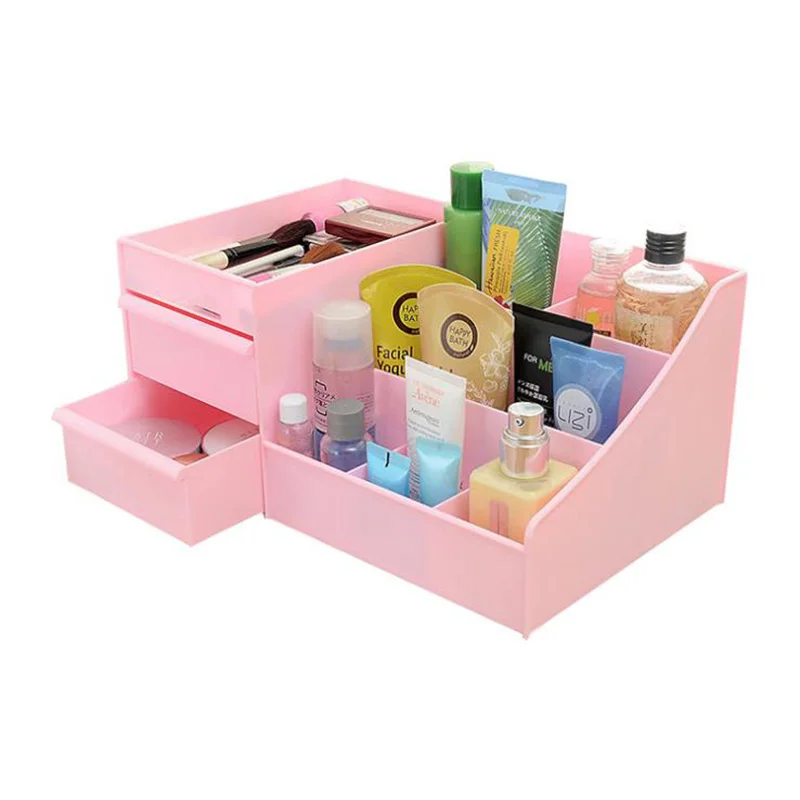 Многослойная пластиковая коробка для хранения косметики ящик органайзер