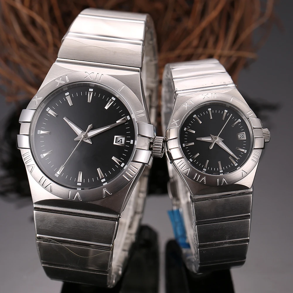 

Top Brand Runway Luxury 3-pin Synchronized Double Eagle Series Couple Pair Wtch 316 Sainless Seel Srap Atomatic Mchanical Wtch D